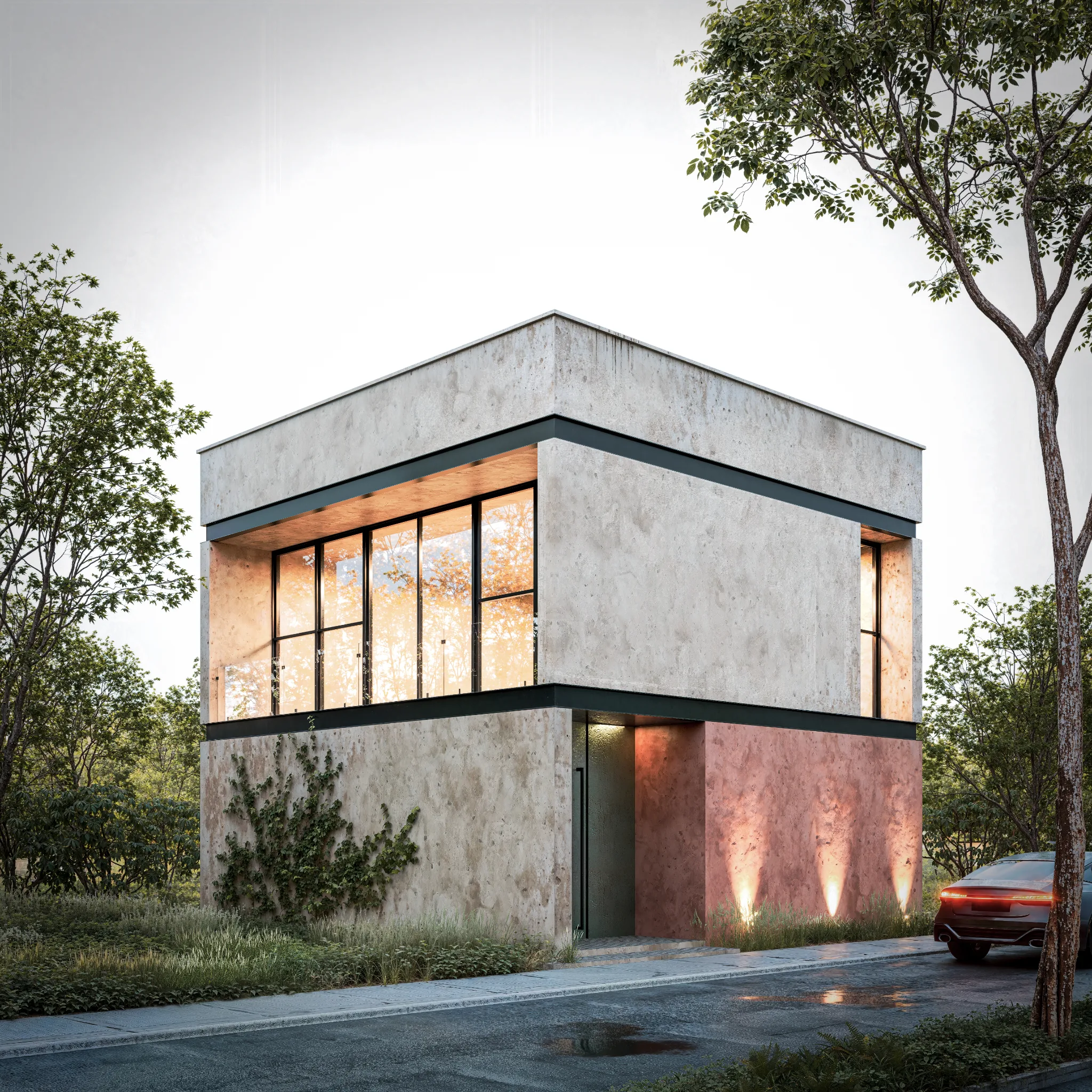 Casa Monolito — perspectiva exterior