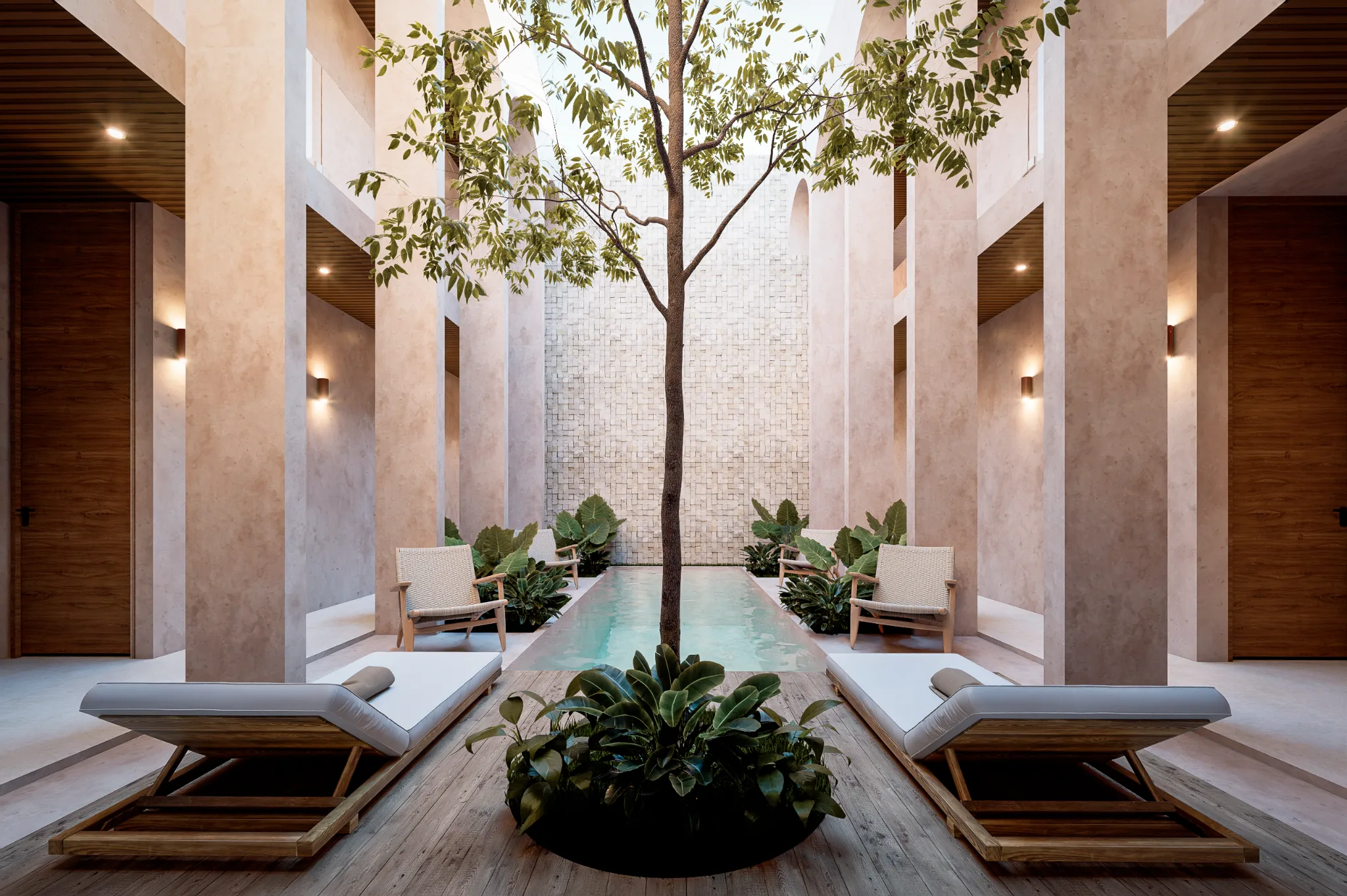 Hotel Uayma — perspectiva interior